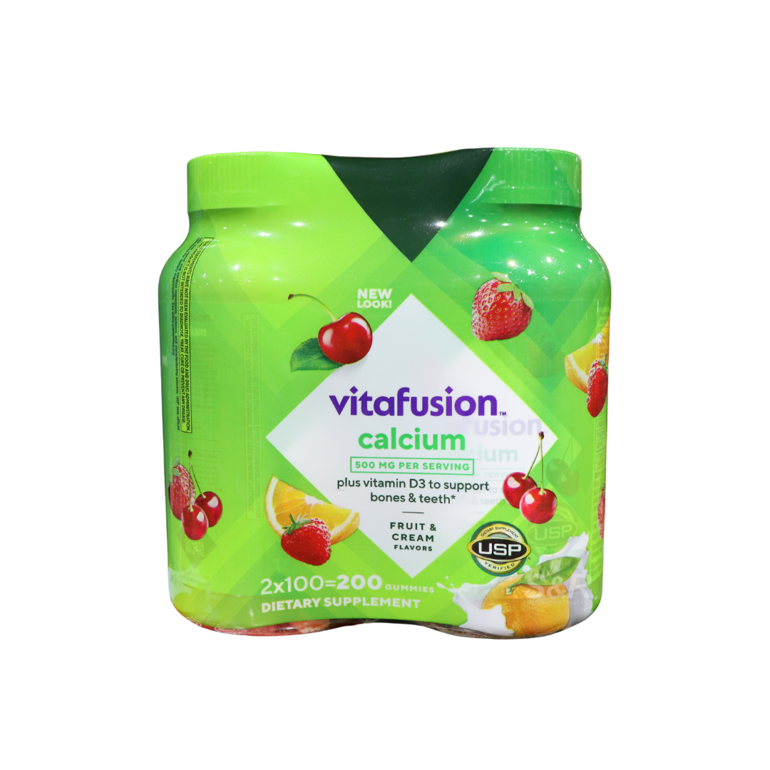 Vitafusion Calcium + D3 2pc x 100 Gummies